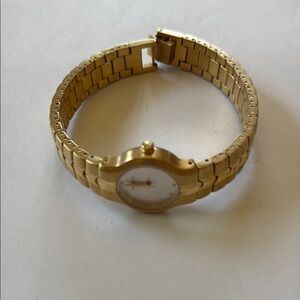 Vintage Women’s Skagen Gold-Tone Watch with White Dial